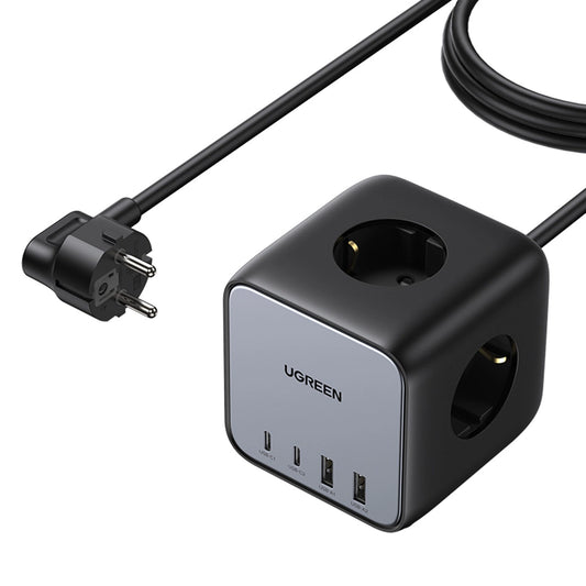 Ugreen cube power strip 65W USB / USB C + 3x AC socket black (CD268)_0