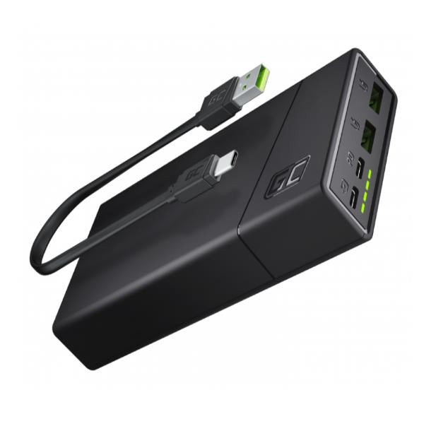 Power Bank Green Cell GC PowerPlay20 20000mAh with fast charging 2x USB Ultra Charge and 2x USB-C Power Delivery 18W_1