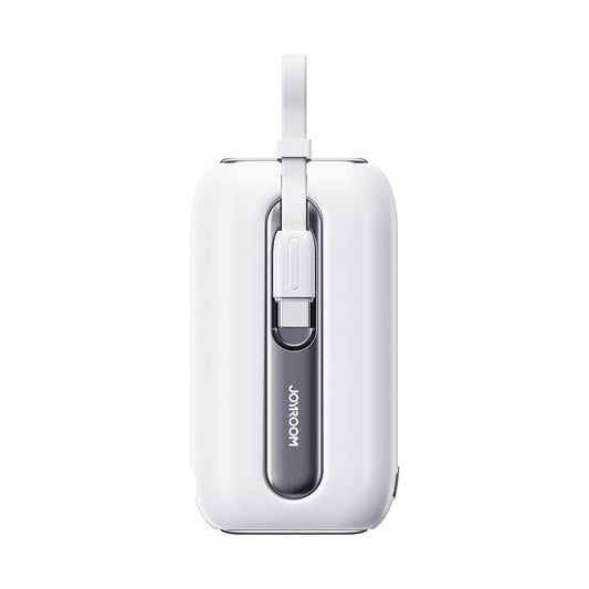 Joyroom mini powerbank 10000mAh Colorful Series 22.5W with 2 built-in USB C and Lightning cables white (JR-L012)_0