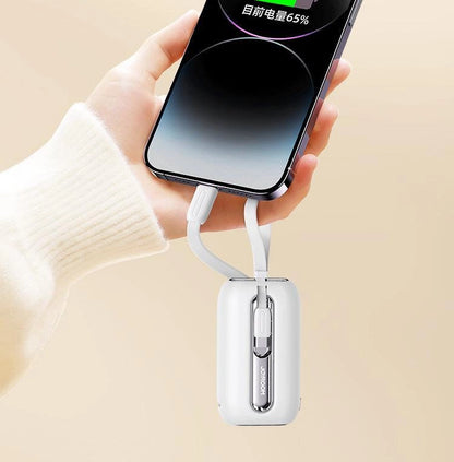 Joyroom mini powerbank 10000mAh Colorful Series 22.5W with 2 built-in USB C and Lightning cables white (JR-L012)_12
