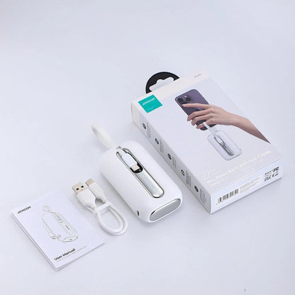 Joyroom mini powerbank 10000mAh Colorful Series 22.5W with 2 built-in USB C and Lightning cables white (JR-L012)_5