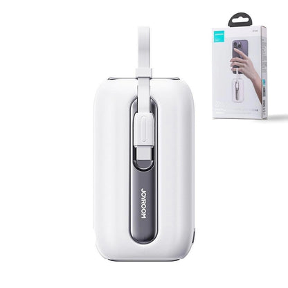 Joyroom mini powerbank 10000mAh Colorful Series 22.5W with 2 built-in USB C and Lightning cables white (JR-L012)_7