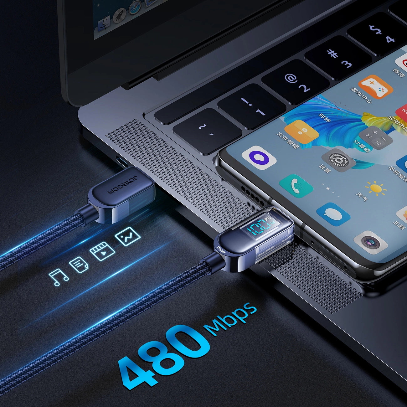 Kabel do USB-C 100W 1.2m Joyroom S-CC100A4 (niebieski)_3