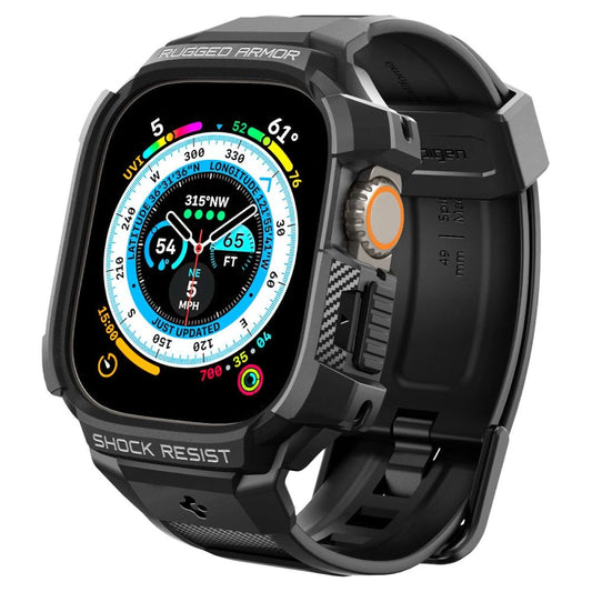 Spigen Rugged Armor Pro Apple Watch Ultra (49mm) Strap Case - Black_0