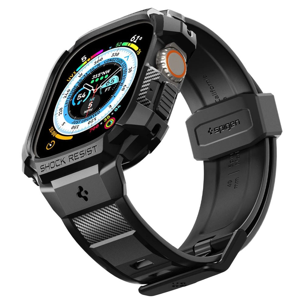 Spigen Rugged Armor Pro Apple Watch Ultra (49mm) Strap Case - Black_10