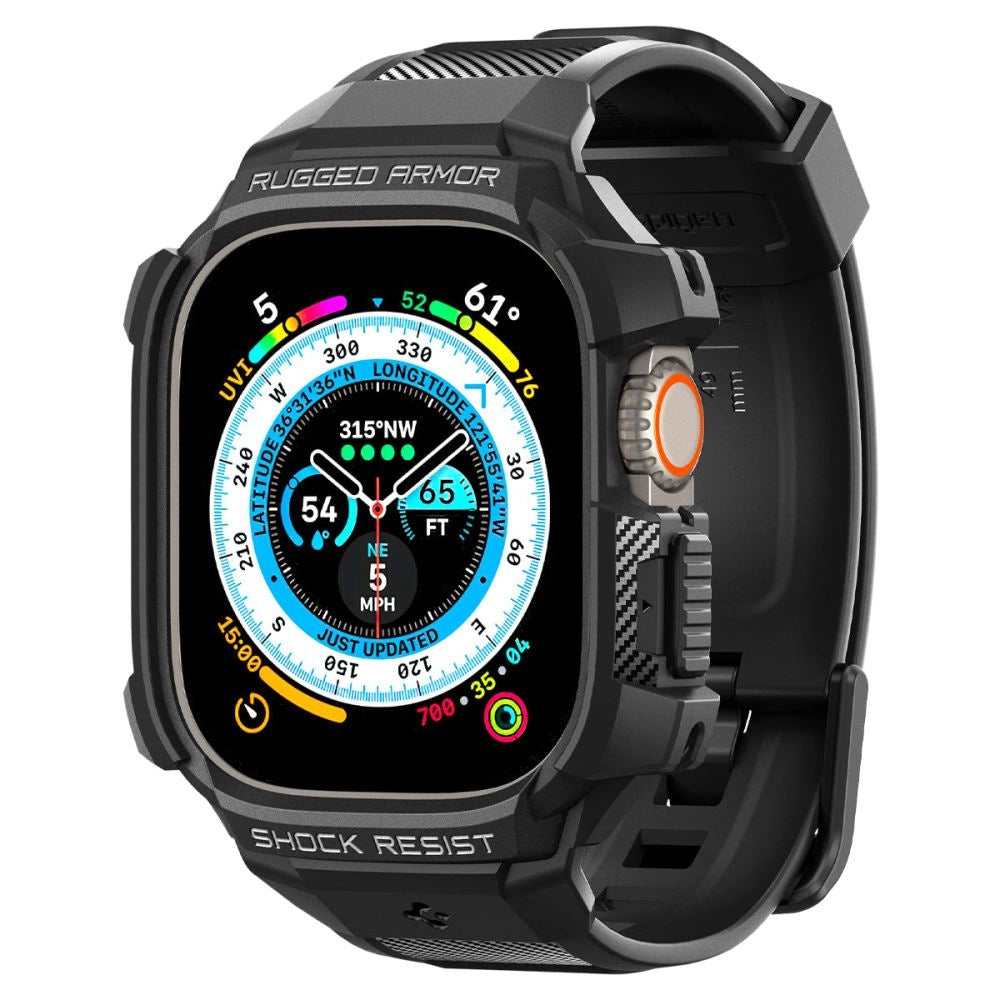 Spigen Rugged Armor Pro Apple Watch Ultra (49mm) Strap Case - Black_1