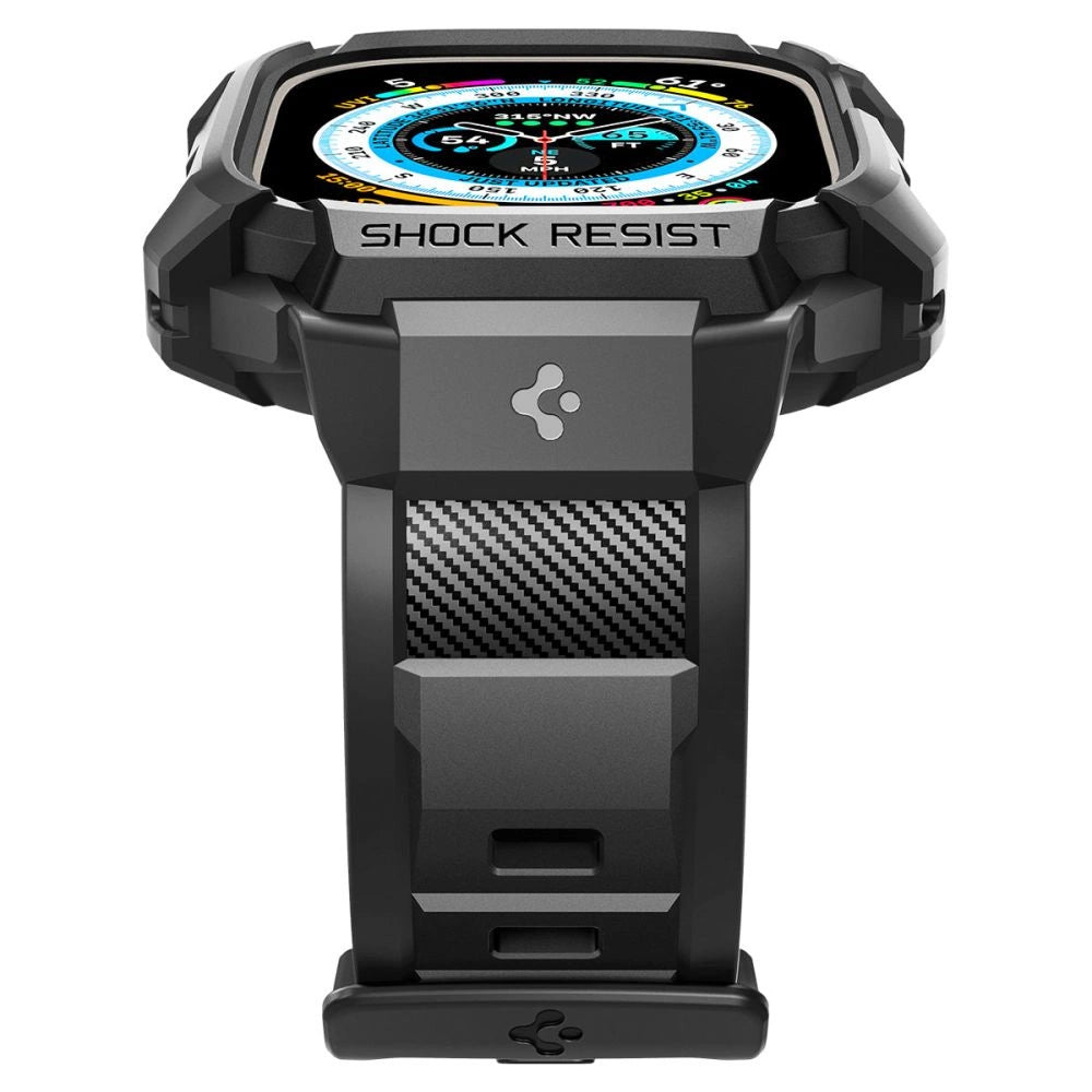 Spigen Rugged Armor Pro Apple Watch Ultra (49mm) Strap Case - Black_4