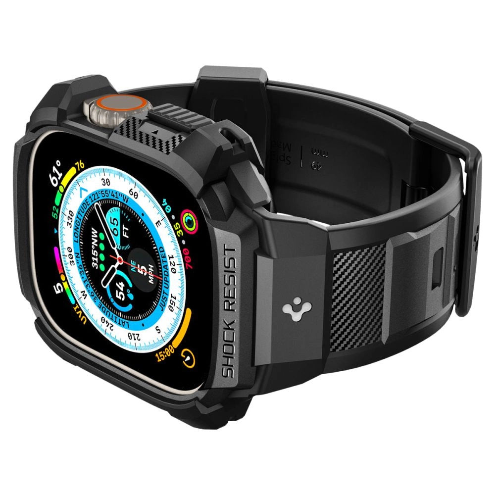 Spigen Rugged Armor Pro Apple Watch Ultra (49mm) Strap Case - Black_7