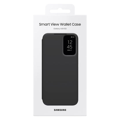 Samsung Smart View Wallet Case for Samsung Galaxy A34 5G Cover with Smart Flip Window Card Wallet Black (EF-ZA346CBEGWW)_4