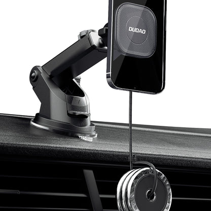 Dudao magnetic car phone holder with telescopic arm black (F6Max)_3