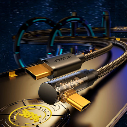 Joyroom Gaming Cable S-CC100A6 USB-C (angled) / USB-C (straight) 100W 1.2m - black_11