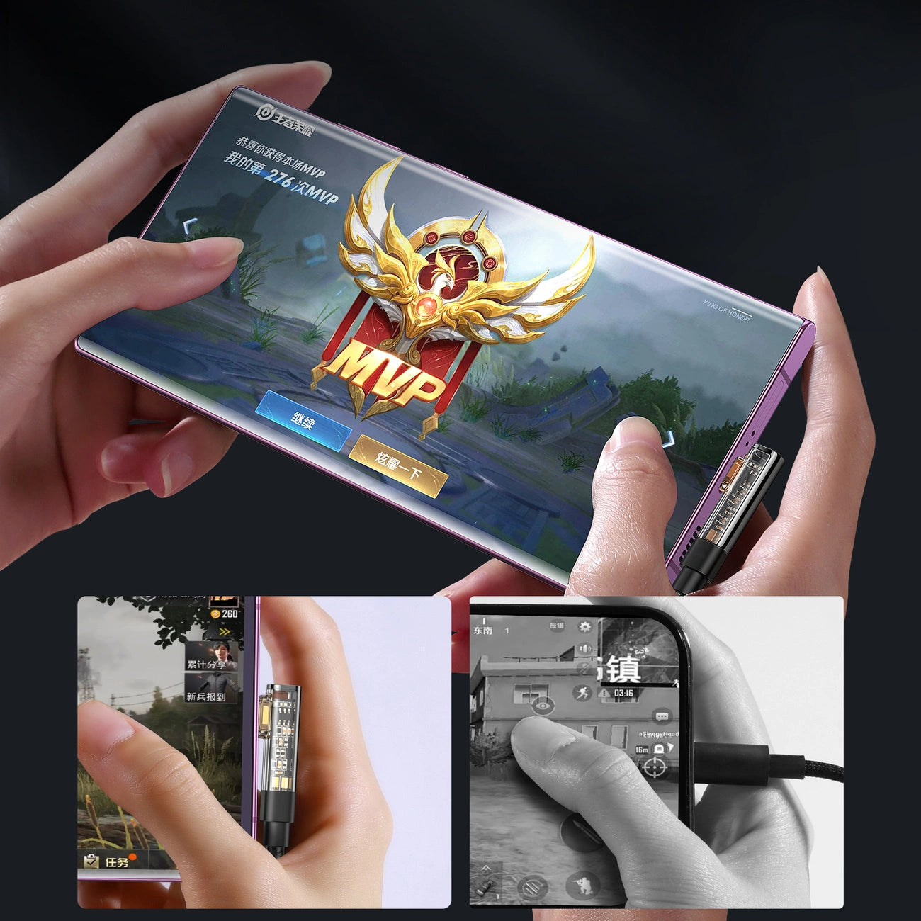 Joyroom Gaming Cable S-CC100A6 USB-C (angled) / USB-C (straight) 100W 1.2m - black_2