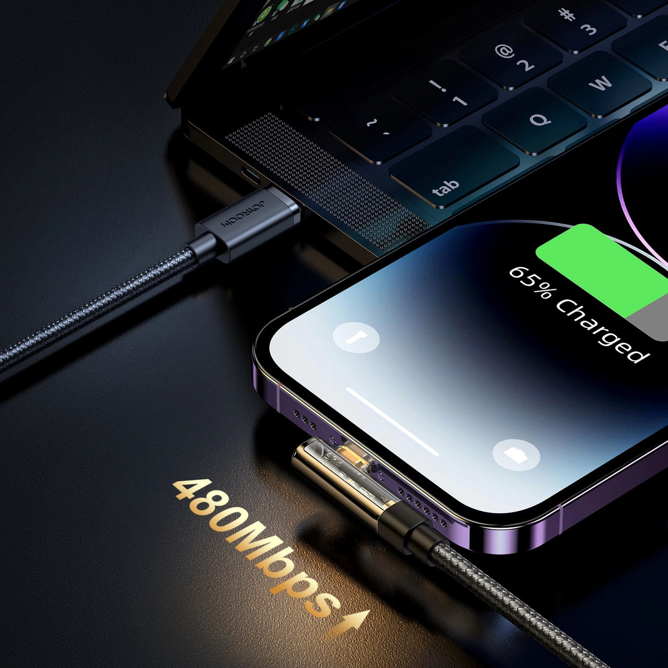 Joyroom S-C Lightning Angle 20W 1.2m USB to USB-C Lightning cable S-CL020A6 (black)_13