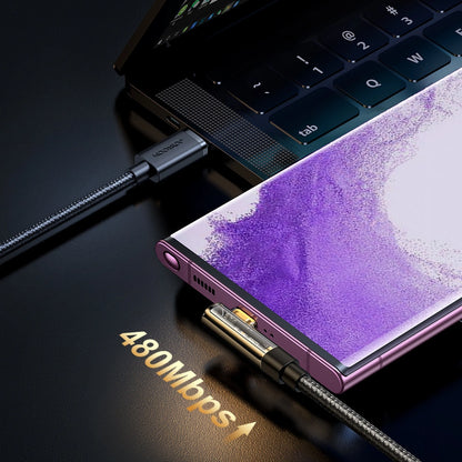 Angle Cable to USB-A / Type-C / 3A / 1.2m Joyroom S-UC027A6 (black)_15