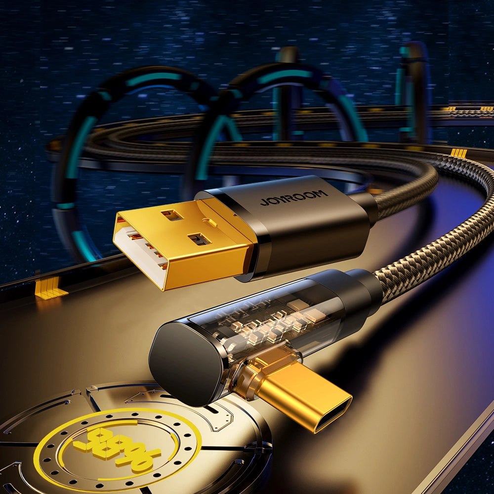 Angle Cable to USB-A / Type-C / 3A / 1.2m Joyroom S-UC027A6 (black)_1