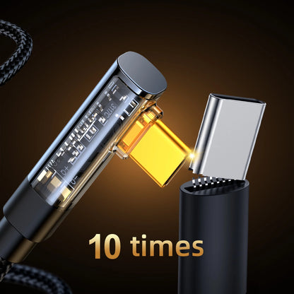 Angle Cable to USB-A / Type-C / 3A / 1.2m Joyroom S-UC027A6 (black)_2