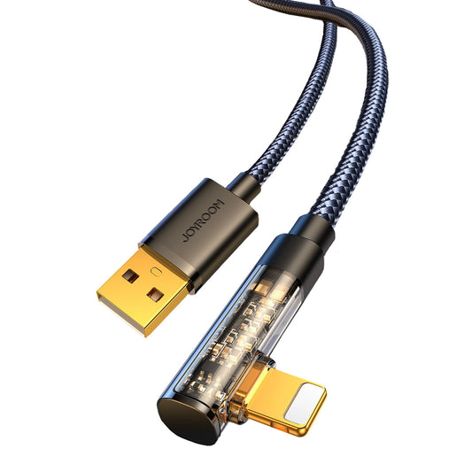 Angle Cable to USB-A / Lightning / 1.2m Joyroom S-UL012A6 (black)_0
