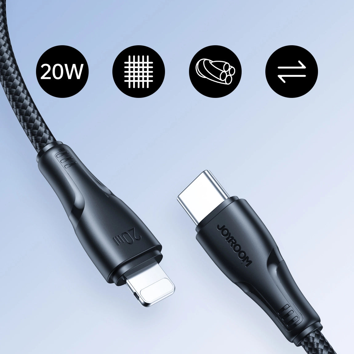 Joyroom Surpass Series A11 Lightning / USB-C 20W 1.2 m cable - black_7