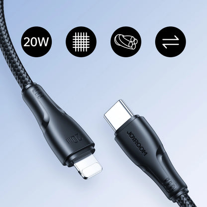 Joyroom Surpass Series A11 Lightning / USB-C 20W 1.2 m cable - black_7