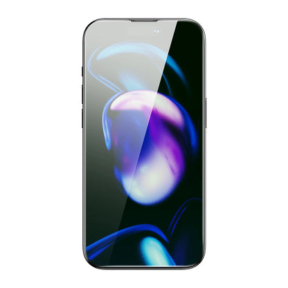 Baseus Full Screen Tempered Glass for iPhone 14 Pro with Anti Blue Light Filter and 0.3mm Speaker Cover + Mounting Frame_1