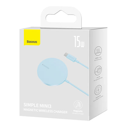 Baseus Simple Mini3 magnetic charger MagSafe Qi 15W blue_8