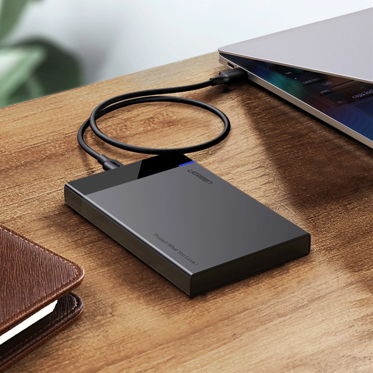 Ugreen adapter enclosure for SATA 2.5'' 6TB drive USB-C 3.0 black (US221)_1
