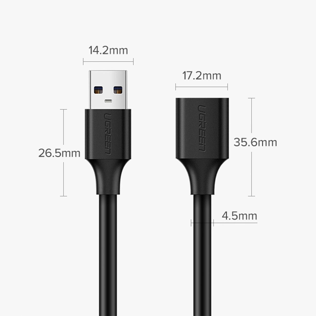 Ugreen extension cable USB (male) - USB (female) 2.0 480Mbps 3m black (US103)_9