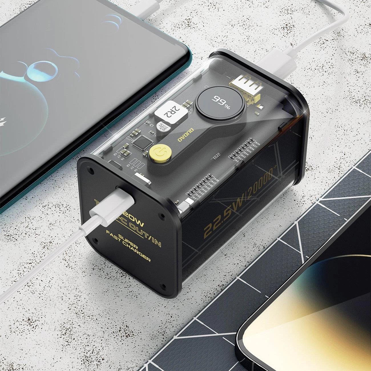 Dudao powerbank 20000mAh 1xUSB-A / 1xUSB-C 22.5W PD black (K16Pro)_6
