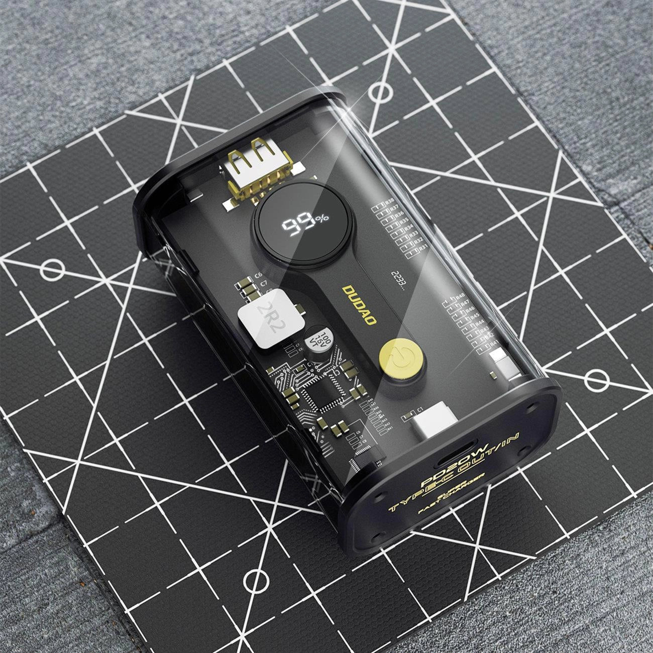 Dudao power bank 10000mAh 1xUSB-C / 1xUSB-A 22.5W PD black (K16)_1