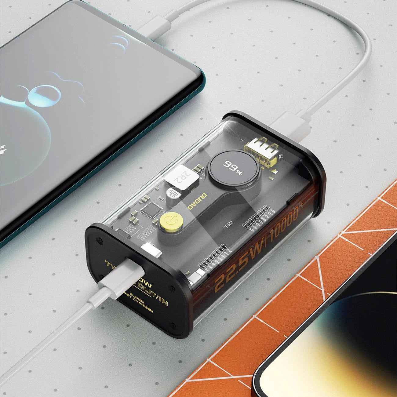 Dudao power bank 10000mAh 1xUSB-C / 1xUSB-A 22.5W PD black (K16)_5
