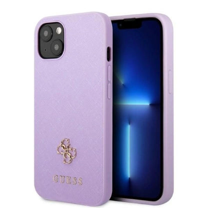 Guess GUHCP13SPS4MU iPhone 13 mini 5.4" purple/purple hardcase Saffiano 4G Small Metal Logo_0