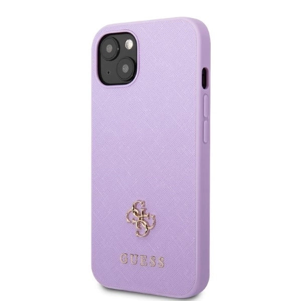 Guess GUHCP13SPS4MU iPhone 13 mini 5.4" purple/purple hardcase Saffiano 4G Small Metal Logo_1