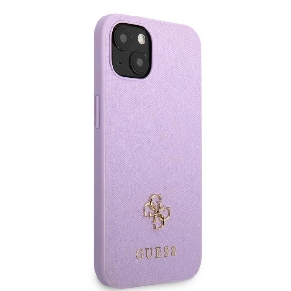 Guess GUHCP13SPS4MU iPhone 13 mini 5.4" purple/purple hardcase Saffiano 4G Small Metal Logo_3