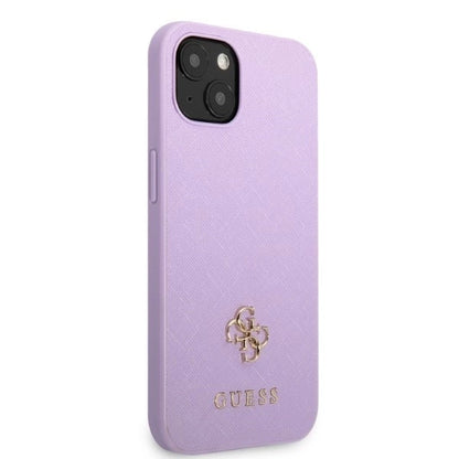 Guess GUHCP13SPS4MU iPhone 13 mini 5.4" purple/purple hardcase Saffiano 4G Small Metal Logo_3