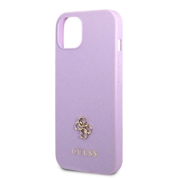 Guess GUHCP13SPS4MU iPhone 13 mini 5.4" purple/purple hardcase Saffiano 4G Small Metal Logo_5