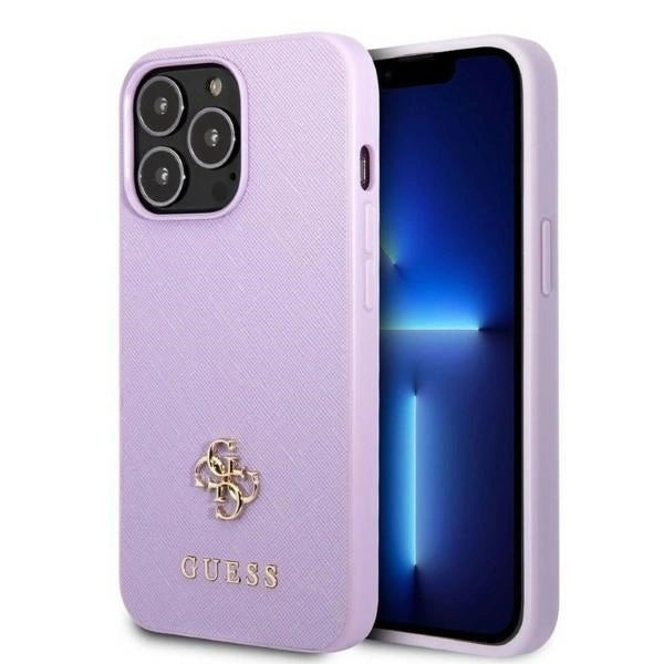 Guess GUHCP13XPS4MU iPhone 13 Pro Max 6.7" purple/purple hardcase Saffiano 4G Small Metal Logo_0