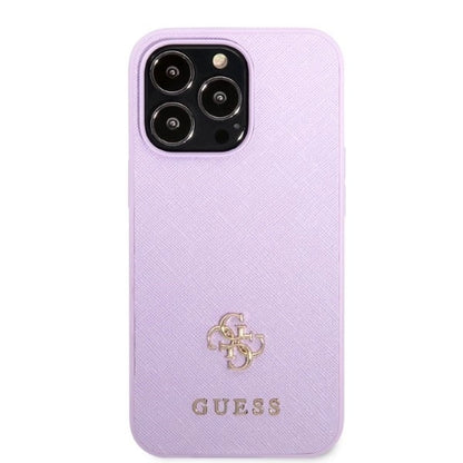 Guess GUHCP13XPS4MU iPhone 13 Pro Max 6.7" purple/purple hardcase Saffiano 4G Small Metal Logo_2