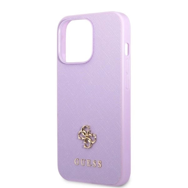 Guess GUHCP13XPS4MU iPhone 13 Pro Max 6.7" purple/purple hardcase Saffiano 4G Small Metal Logo_5