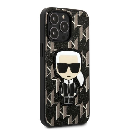 Karl Lagerfeld KLHCP13LPMNIKBK iPhone 13 Pro / 13 6.1" hardcase black/black Monogram Ikonik Patch_3