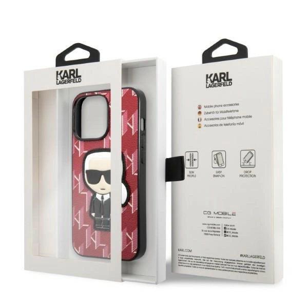 Karl Lagerfeld KLHCP13LPMNIKPI iPhone 13 Pro / 13 6.1" hardcase red/red Monogram Ikonik Patch_7