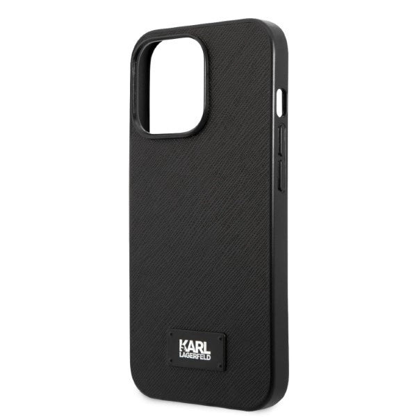 Karl Lagerfeld KLHCP13LSFMP2K iPhone 13 Pro / 13 6.1&quot; hardcase black/black Saffiano Plaque_5