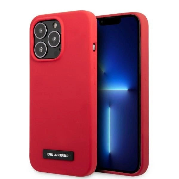 Karl Lagerfeld KLHCP13LSLMP1R iPhone 13 Pro / 13 6.1" hardcase red/red Silicone Plaque_0