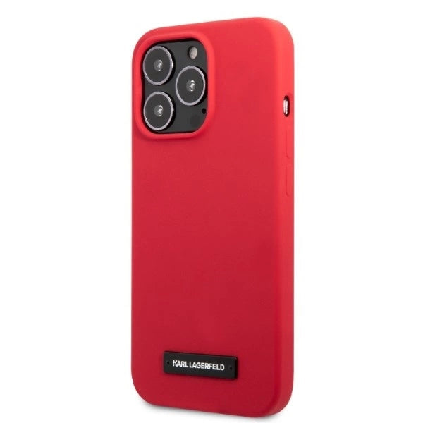 Karl Lagerfeld KLHCP13LSLMP1R iPhone 13 Pro / 13 6.1" hardcase red/red Silicone Plaque_1