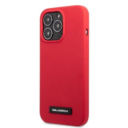 Karl Lagerfeld KLHCP13LSLMP1R iPhone 13 Pro / 13 6.1" hardcase red/red Silicone Plaque_1