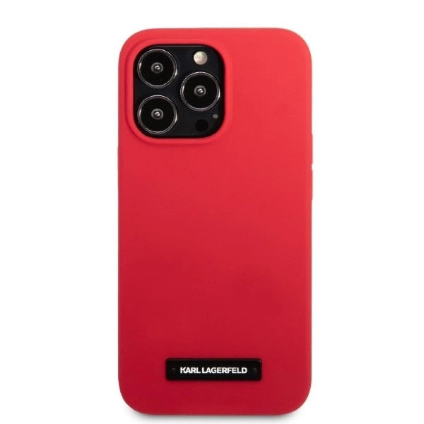 Karl Lagerfeld KLHCP13LSLMP1R iPhone 13 Pro / 13 6.1" hardcase red/red Silicone Plaque_2