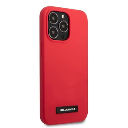Karl Lagerfeld KLHCP13LSLMP1R iPhone 13 Pro / 13 6.1" hardcase red/red Silicone Plaque_3