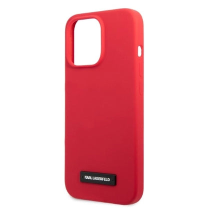 Karl Lagerfeld KLHCP13LSLMP1R iPhone 13 Pro / 13 6.1" hardcase red/red Silicone Plaque_5