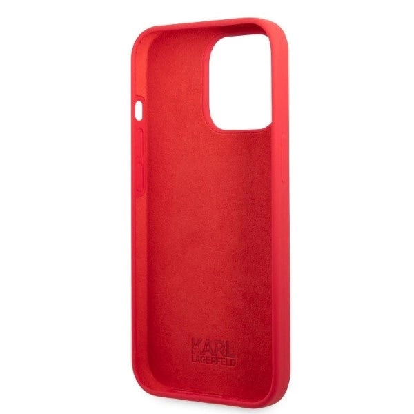 Karl Lagerfeld KLHCP13LSLMP1R iPhone 13 Pro / 13 6.1" hardcase red/red Silicone Plaque_6