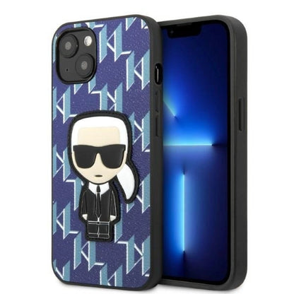 Karl Lagerfeld KLHCP13MPMNIKBL iPhone 13 6.1" hardcase blue/blue Monogram Ikonik Patch_0