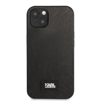 Karl Lagerfeld KLHCP13MSFMP2K iPhone 13 6.1" hardcase black/black Saffiano Plaque_2